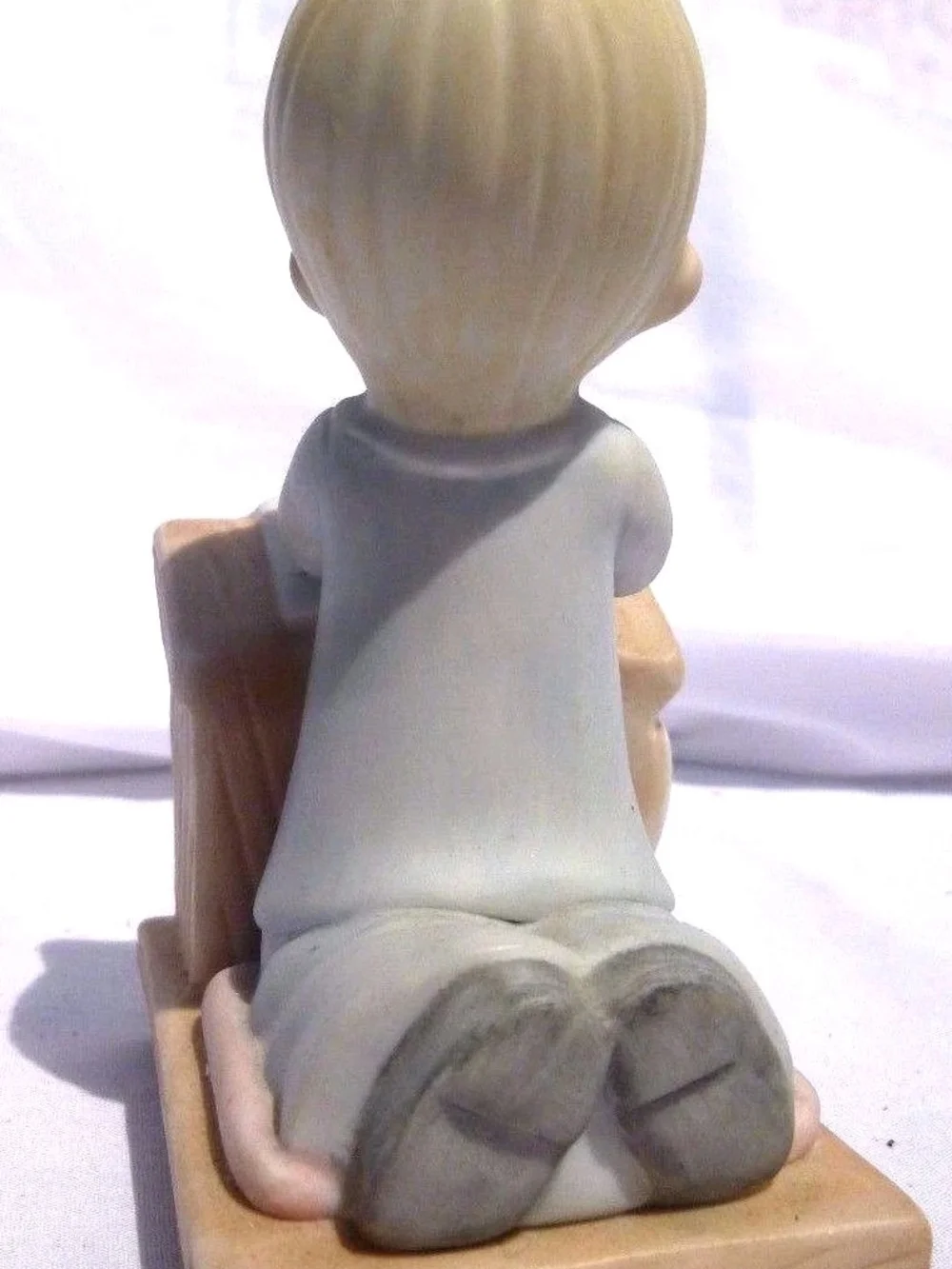 Vintage Lefton Prayer Boy Baby Piano Figurine Bisque Treasures Collection 1984